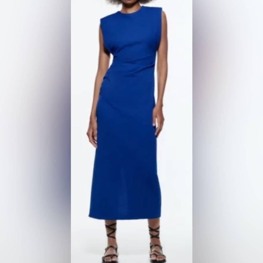 Zara Royal Blue Sleeveless Maxi Dress